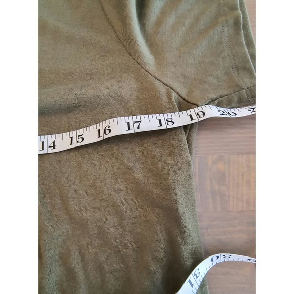 Gap Short Sleeve Tee Women's Sz M Olive Green V Neck Pull Over Soft Modal Blend - Picture 7 of 13
